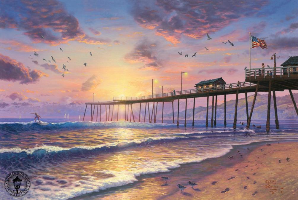 Thomas Kinkade Footprints in the sand